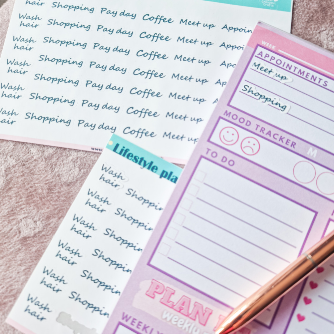 Plan it! A5 weekly notepad planner.