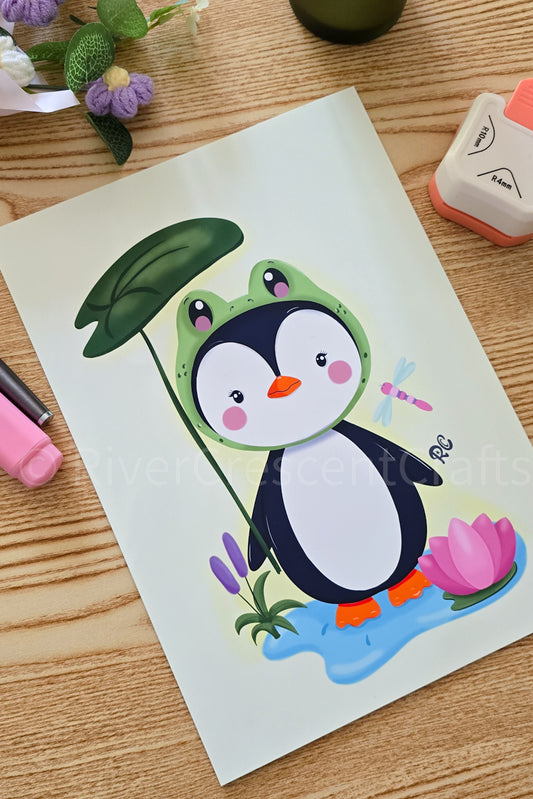 Penguin froggy print