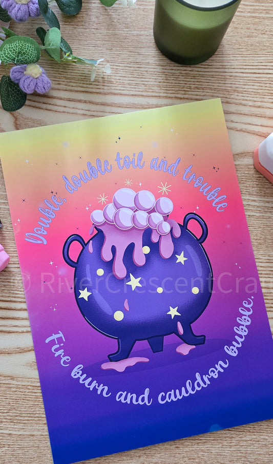 Toil and trouble A4 Print