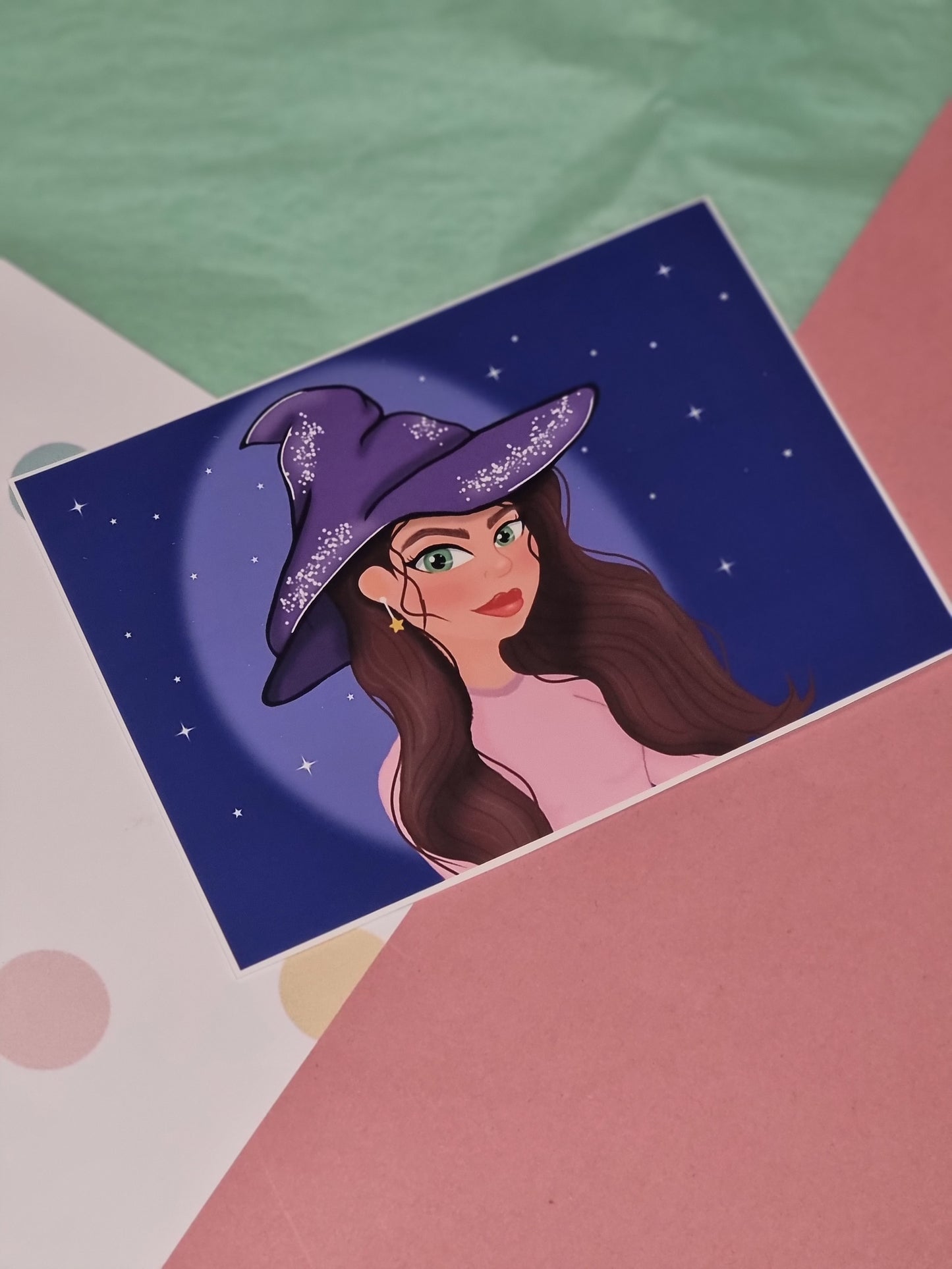 Witch halloween mini print