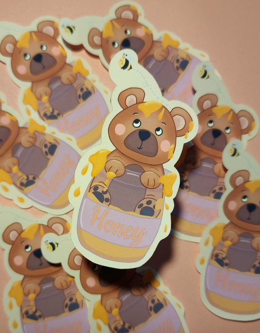 Honey bear vinyl sticker