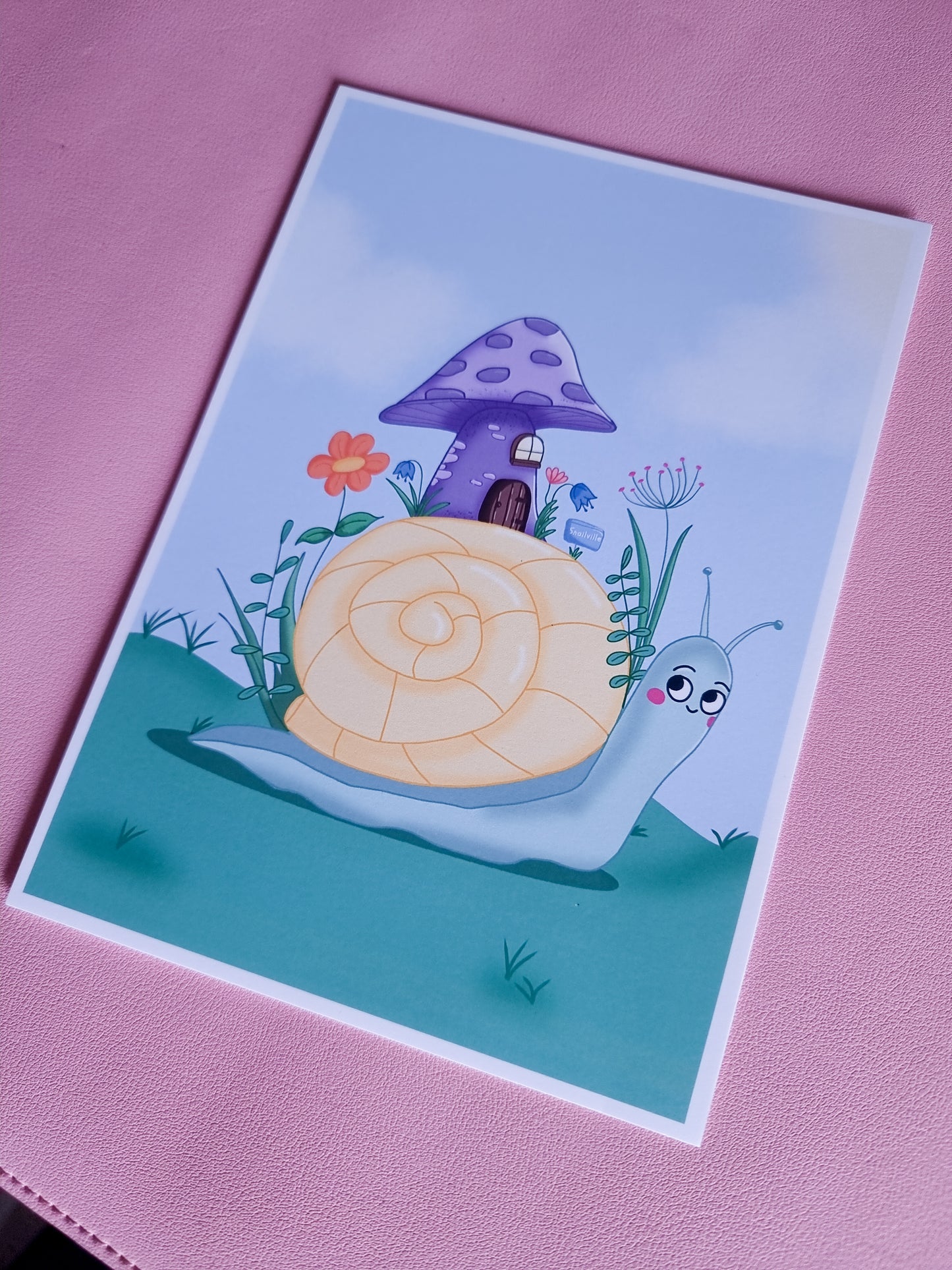 Snail village A5 print