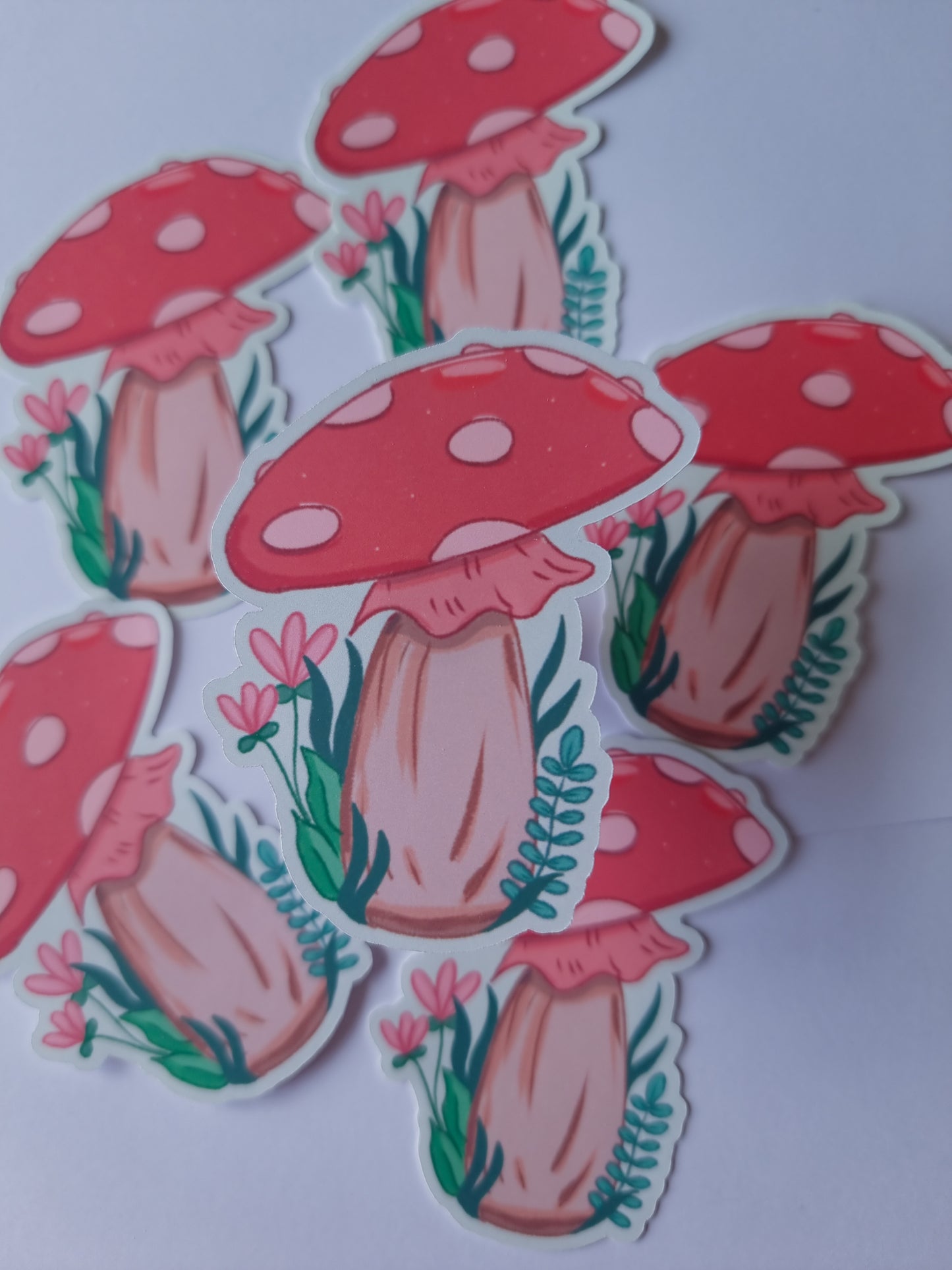 Mushroom/Toadstool die cut sticker