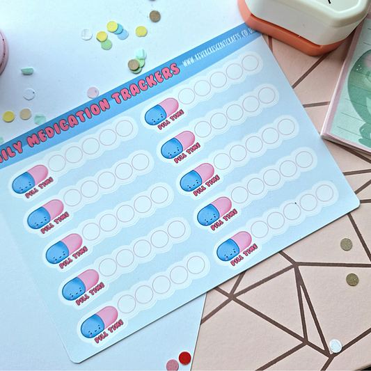 Medication tracker planner stickers