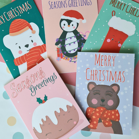 Cute Christmas card pack