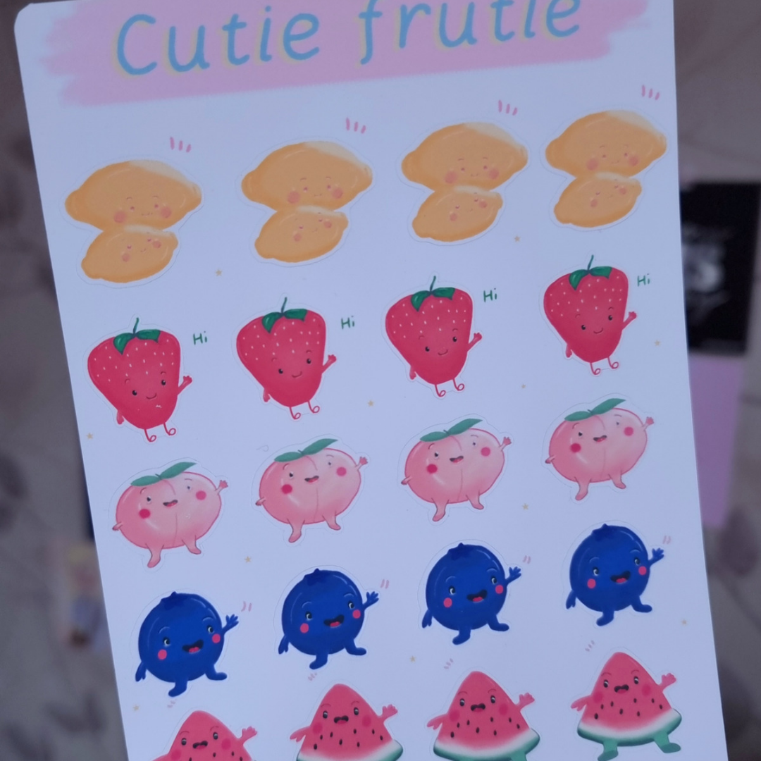 Cute fruit sticker sheet