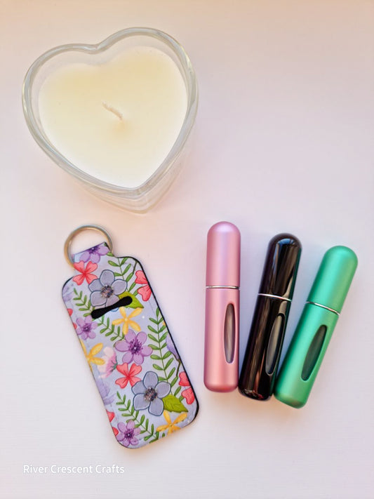 Perfume fillable/ lipbalm holder keyring