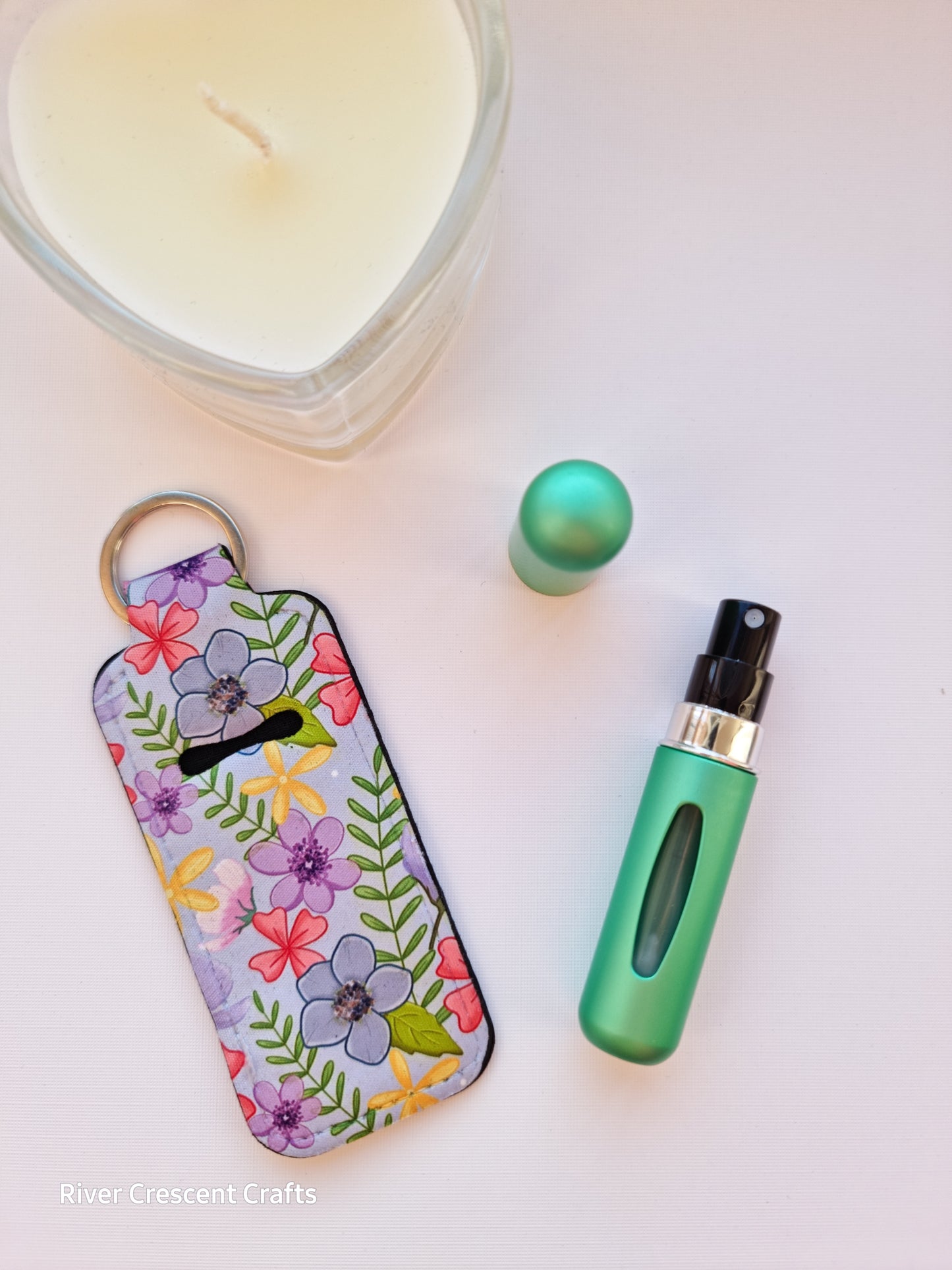 Perfume fillable/ lipbalm holder keyring