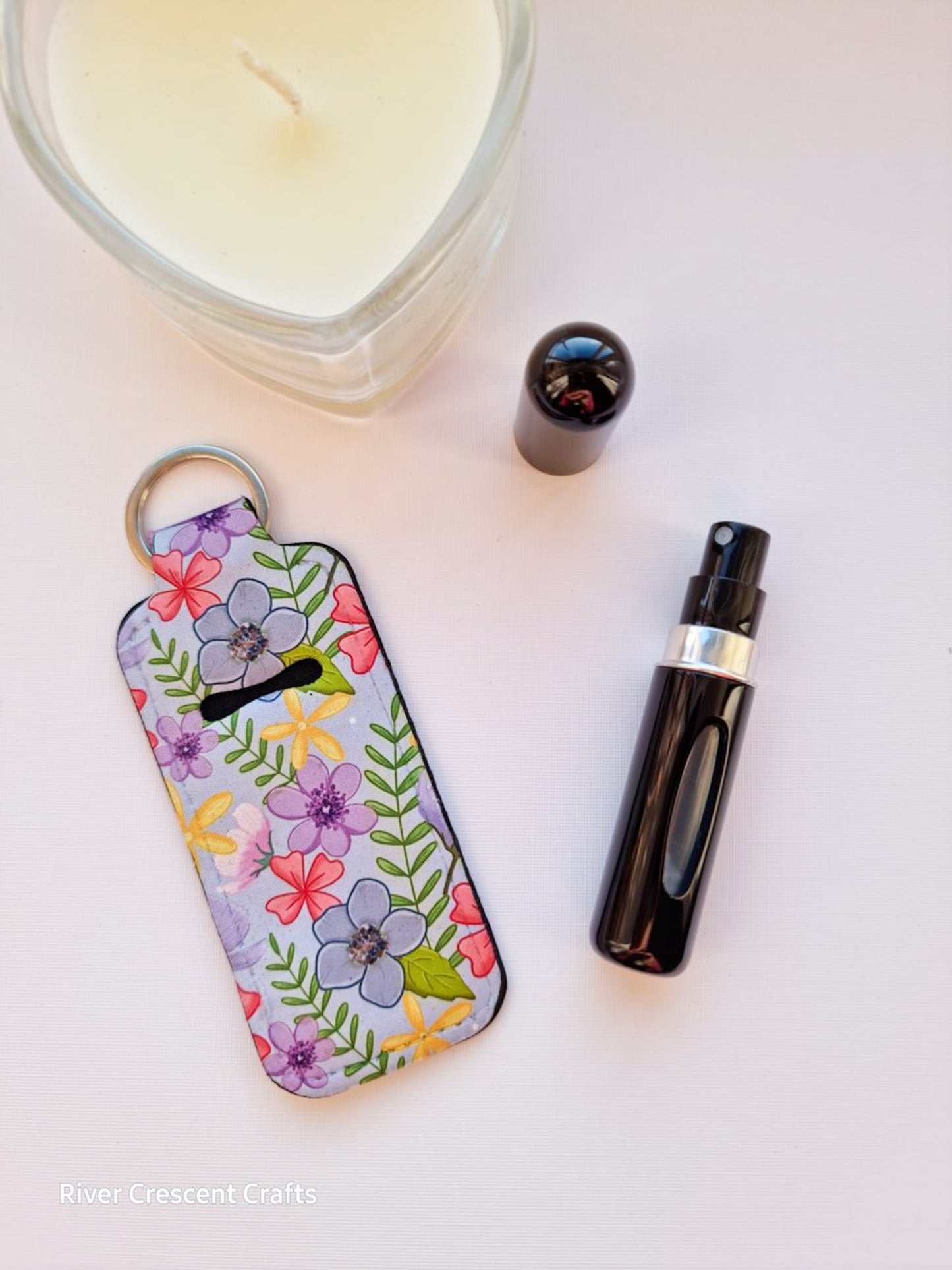 Perfume fillable/ lipbalm holder keyring