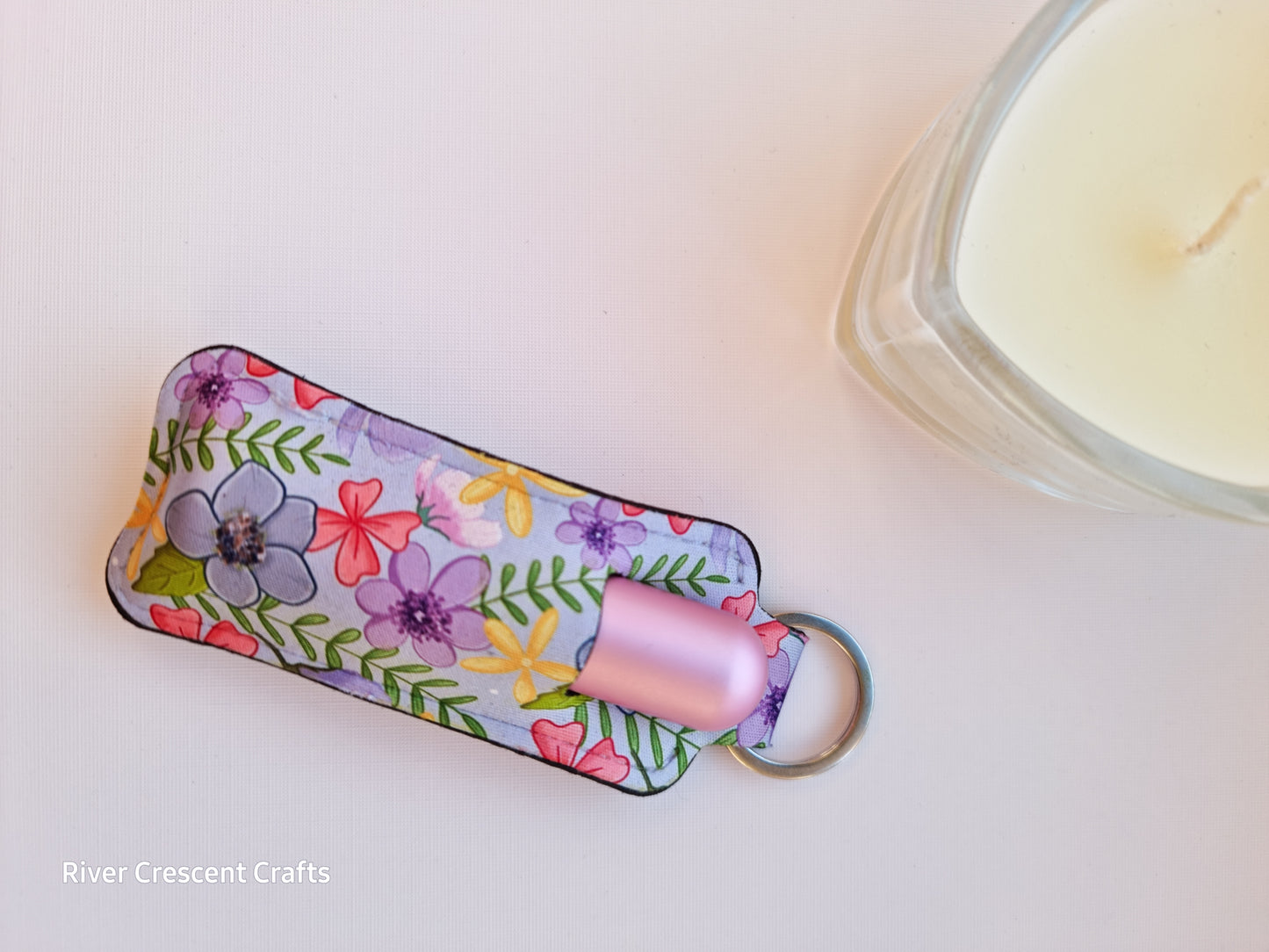 Perfume fillable/ lipbalm holder keyring