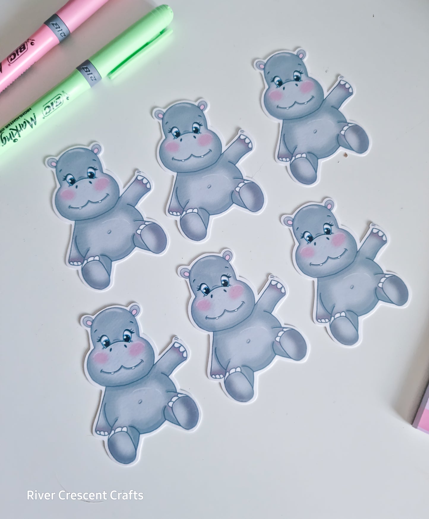 Hallie hippo sticker