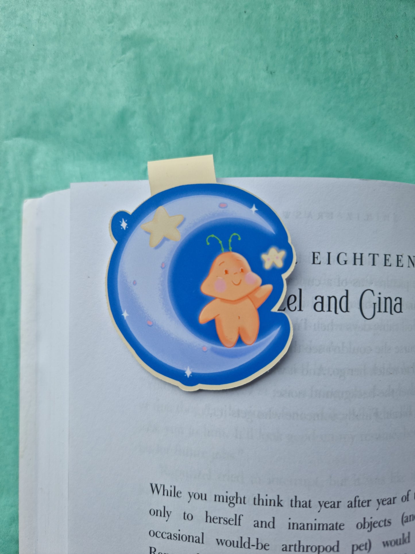 Magnetic Alien moon bookmark