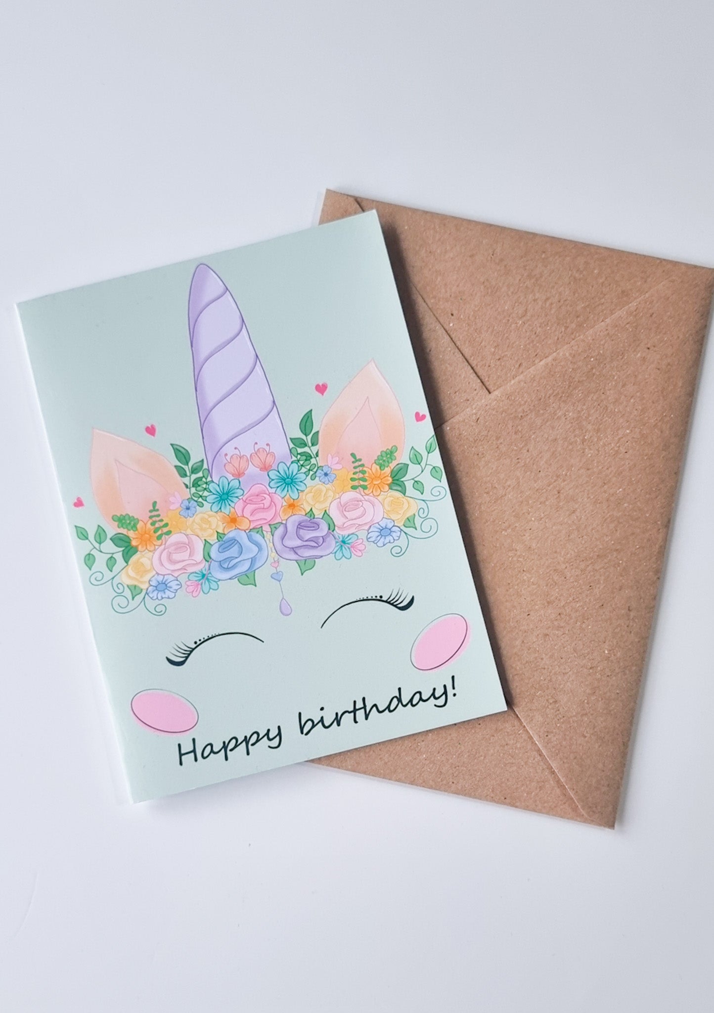 Unicorn happy birthday card