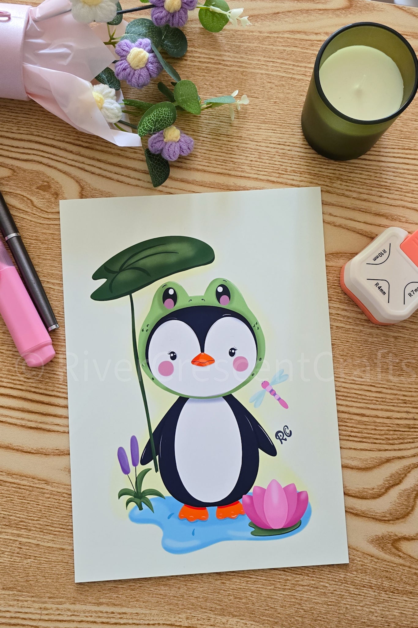 Penguin froggy print