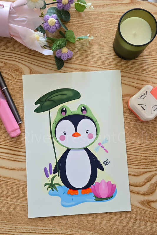 Penguin froggy print