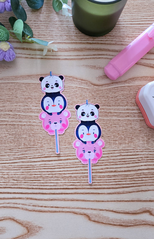 animal kawaii cake pop sticker