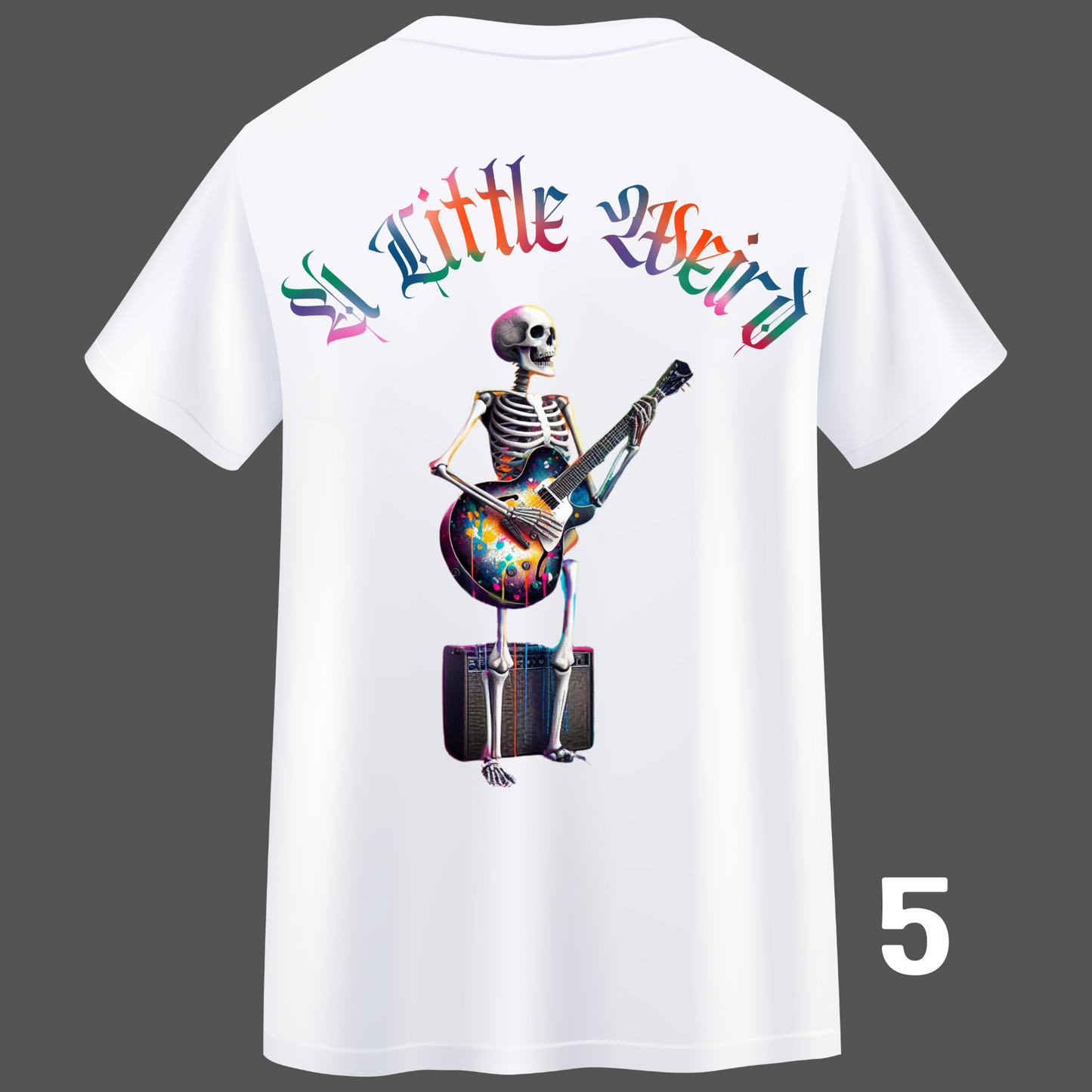 Guitar playing skeleton t shirt