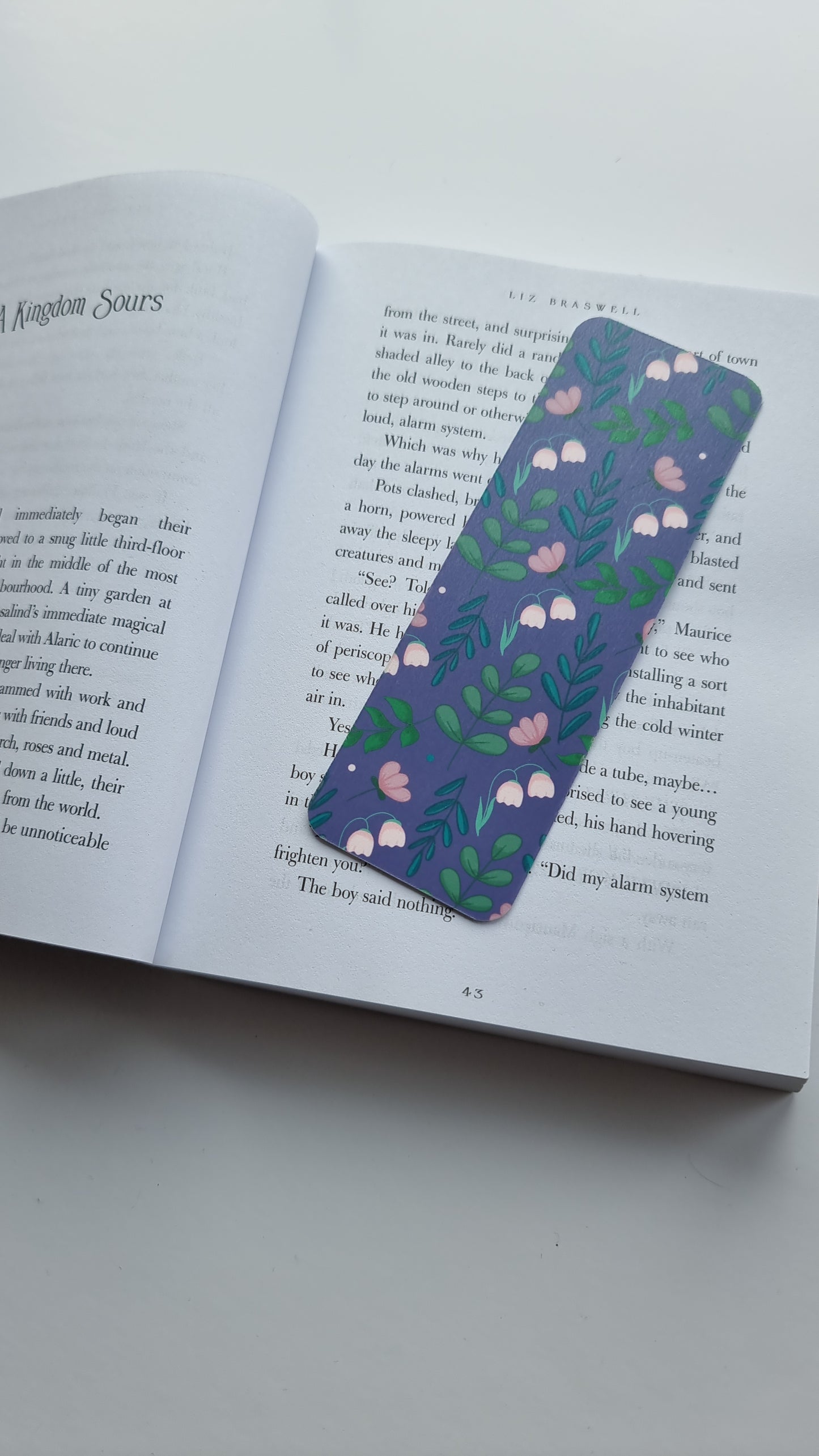 Purple floral bookmark