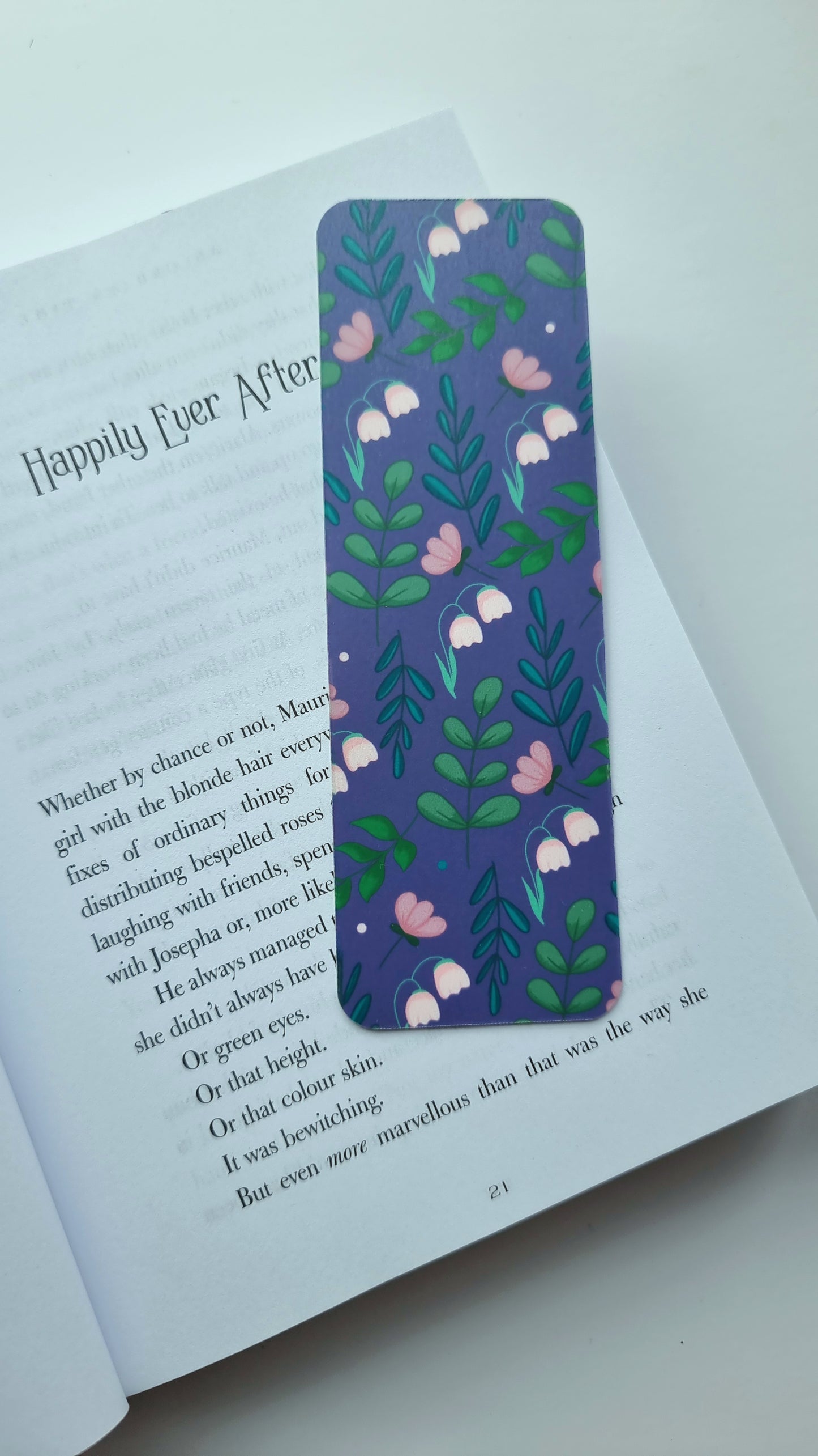 Purple floral bookmark