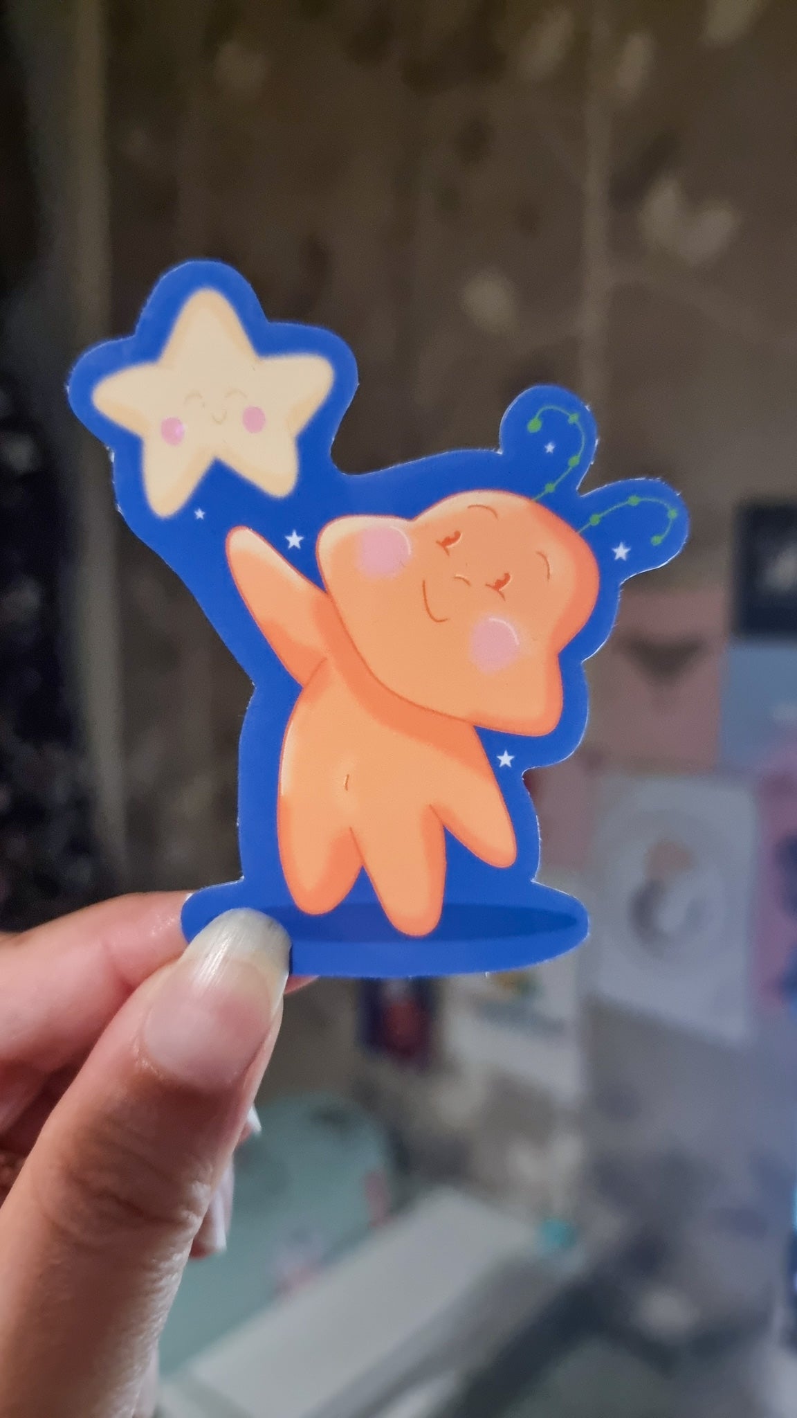 Cute Alien die cut sticker