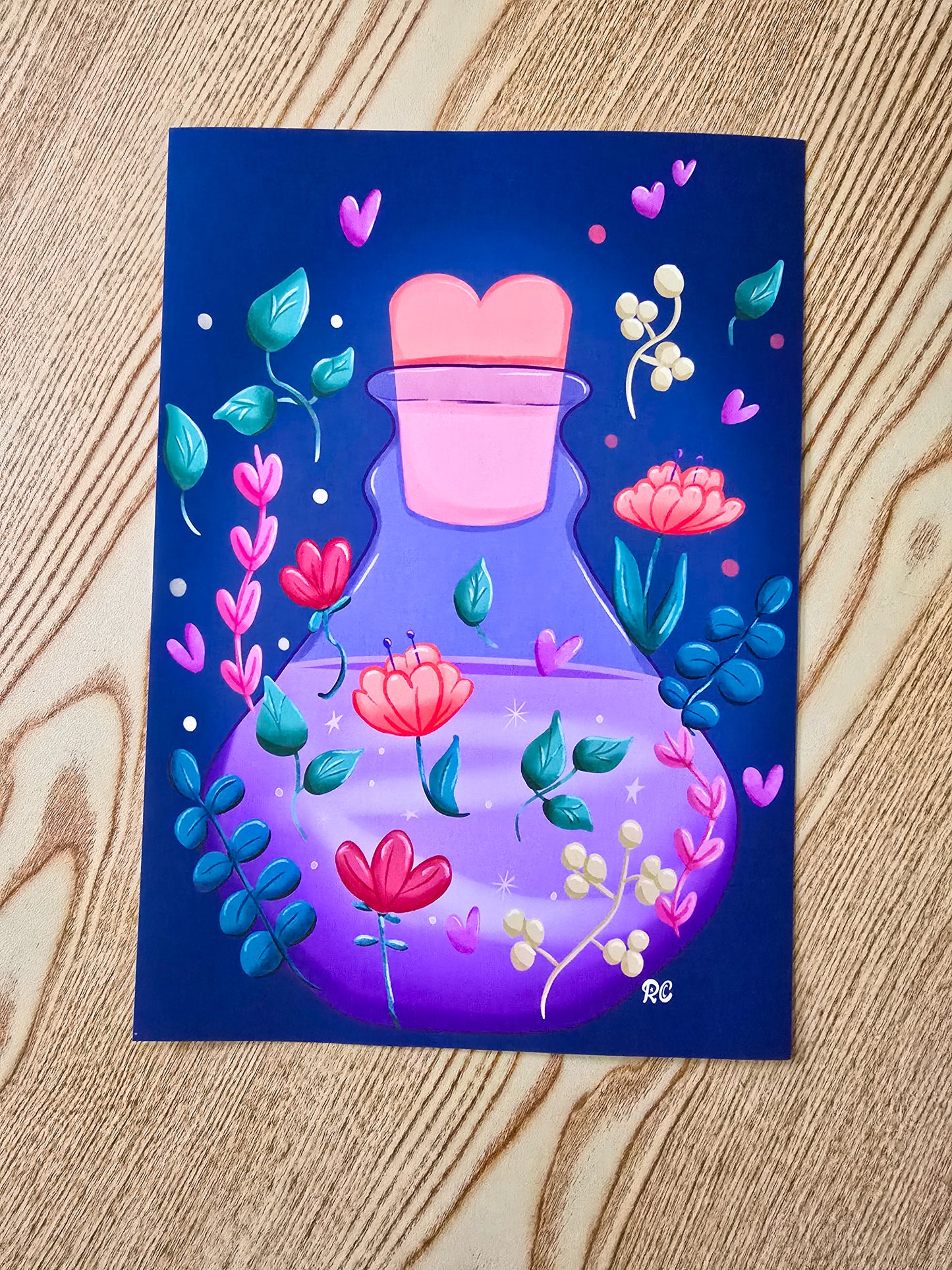 Floral potion art print