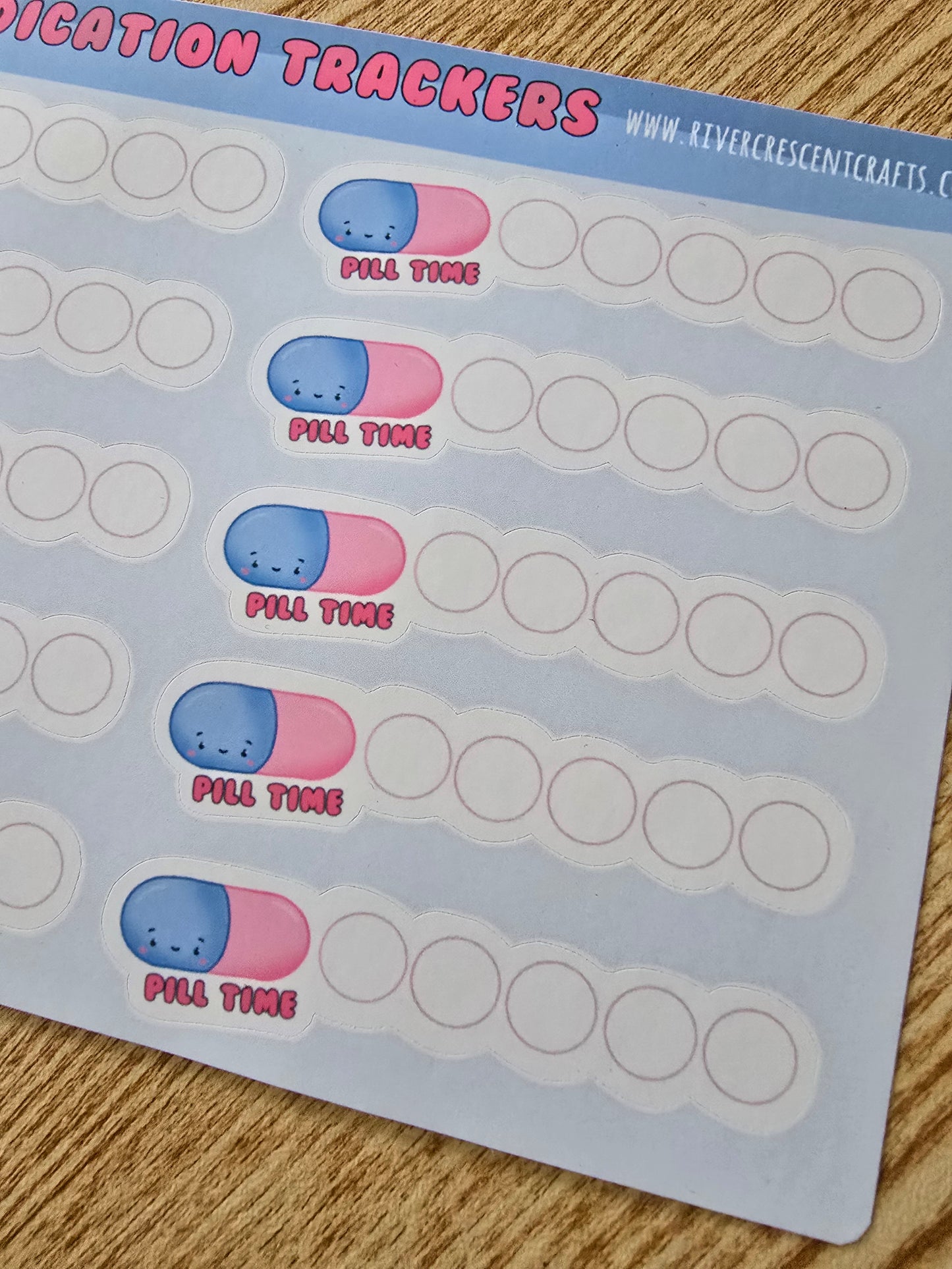 Medication tracker planner stickers